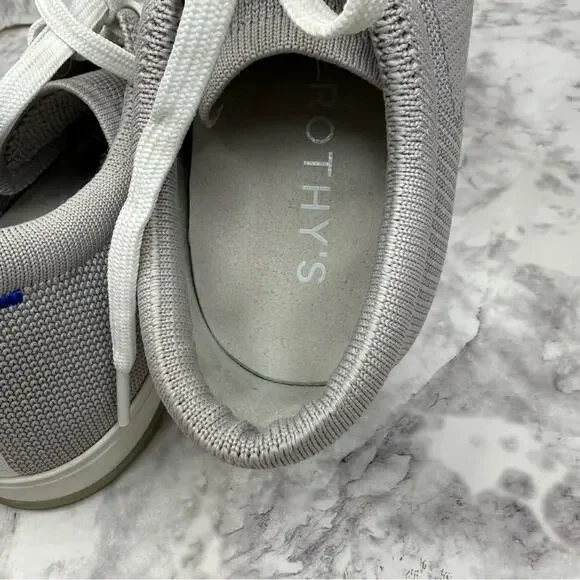 ROTHY’S The Lace Up Sneaker Women's Size 10 Gray Casual Knit - Picture 10 of 14